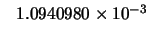 $\phantom{-}1.0940980 \times 10^{-3}$