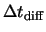 $\Delta t_{\rm diff}$