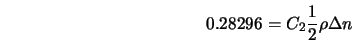  0.28296 = C_2 \frac{1}{2}\rho\Delta n 