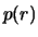 $p(r)$