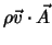 $\rho \vec{v} \cdot \vec{A}$